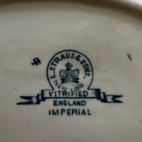 Vintage L Straus & Sons New York Vitrified England Imperial Porcelain Oval Bowls - Picture 5 of 5